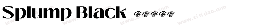 Splump Black字体转换